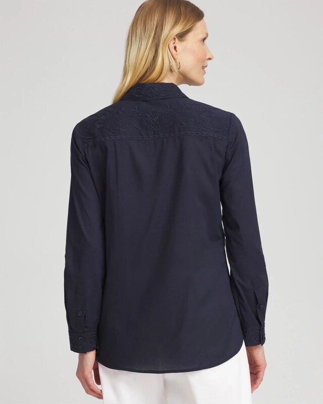 Embroidered Roll Tab Tunic - image 3
